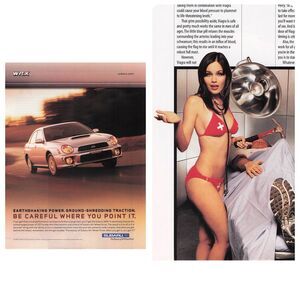 subaru wrx car sexy woman bikini doctor hot nurse print ad Poster pinup 2003
